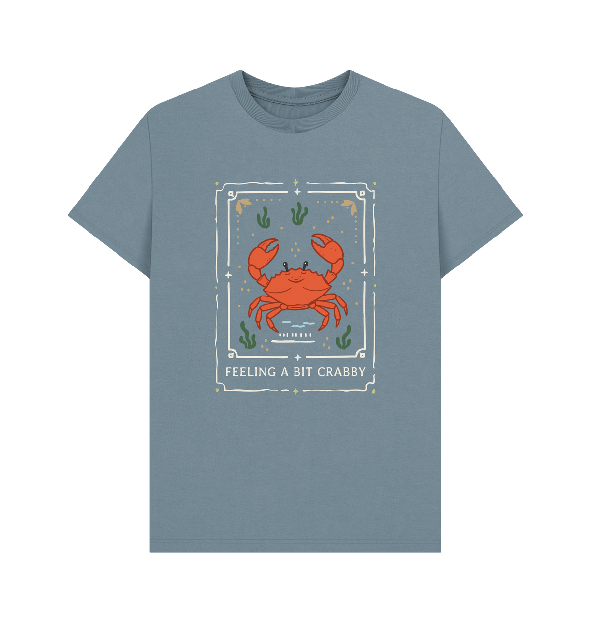 Stone Blue Printed T-shirt Front