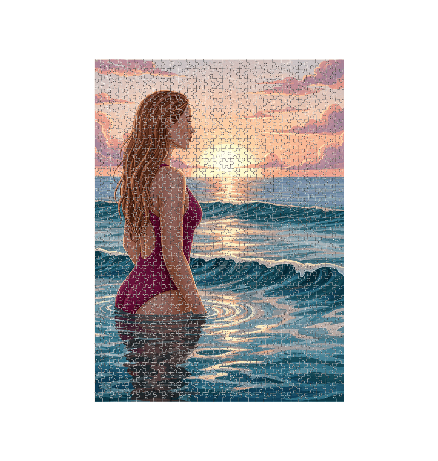 White Jigsaw Puzzles Front