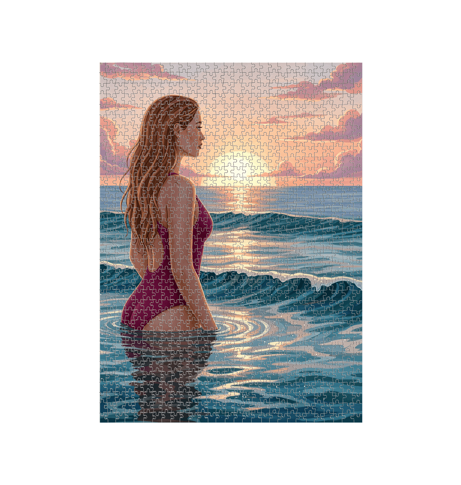 White Jigsaw Puzzles Front