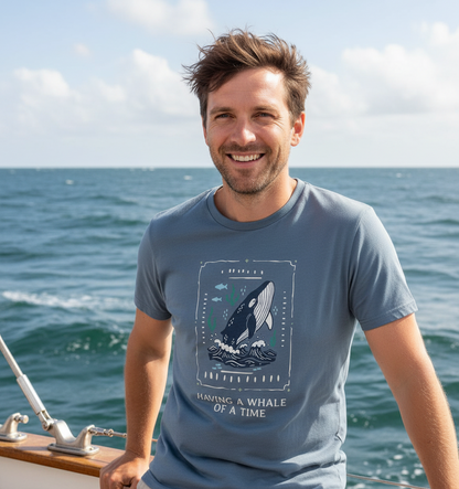 Stone Blue Printed T-shirt Front