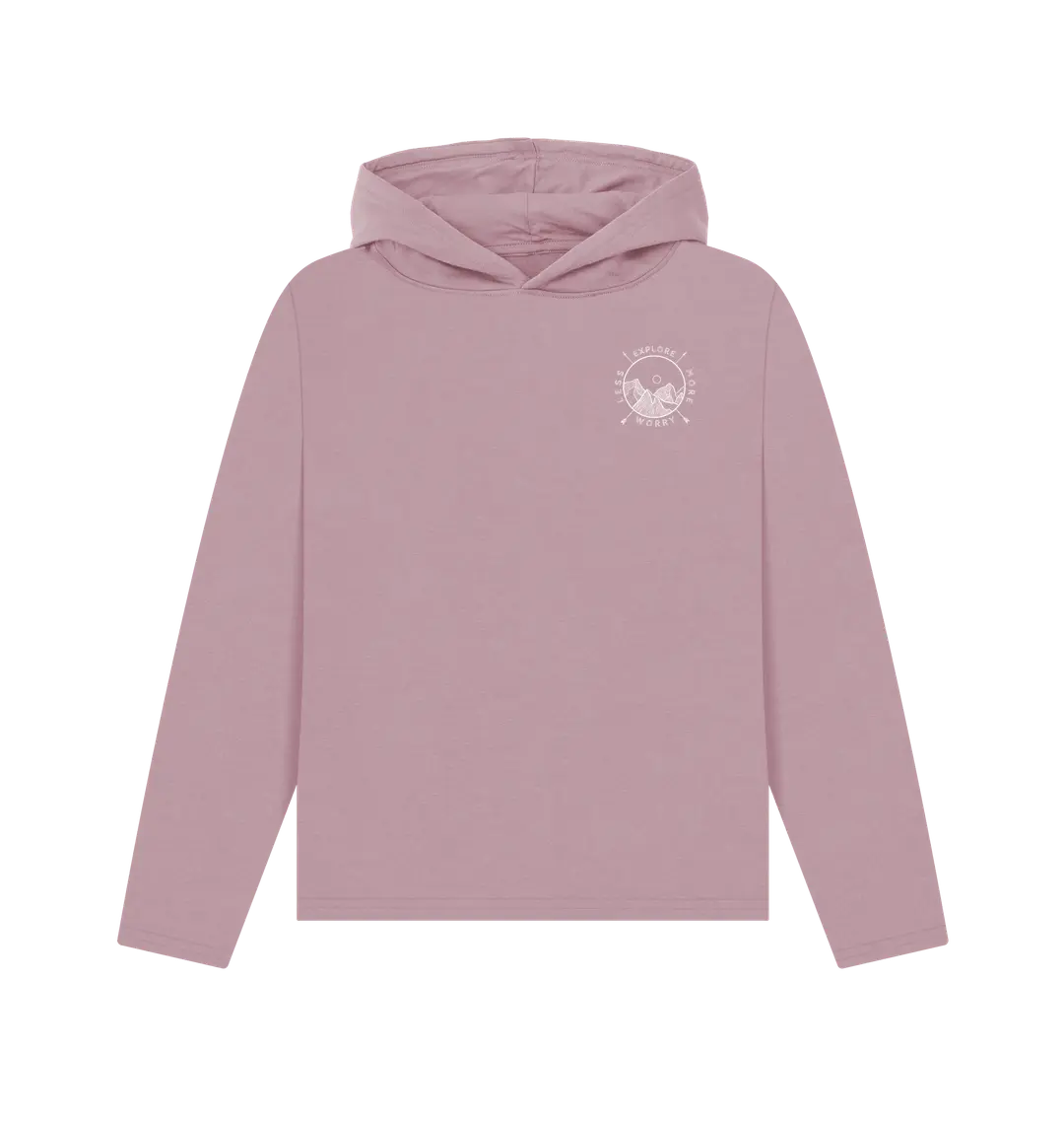 Mauve Printed Hoody