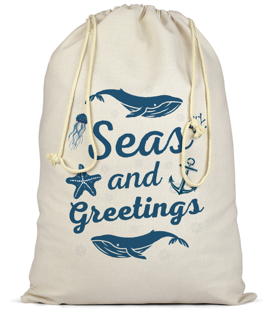 Seas And Greetings Christmas Sack