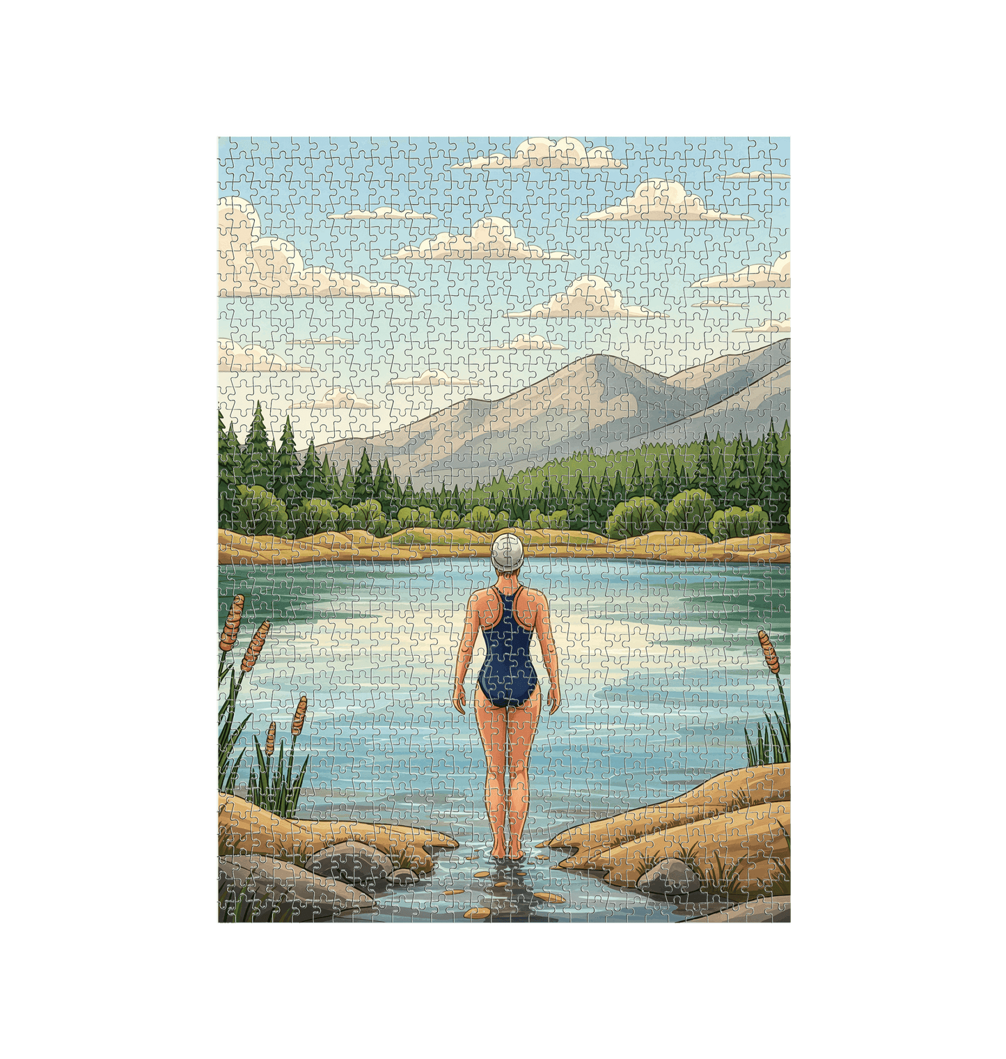 White Jigsaw Puzzles Front