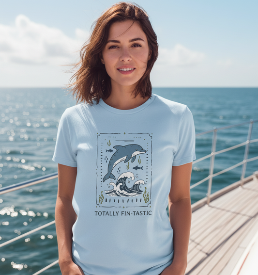 Sky Blue Printed T-shirt Front