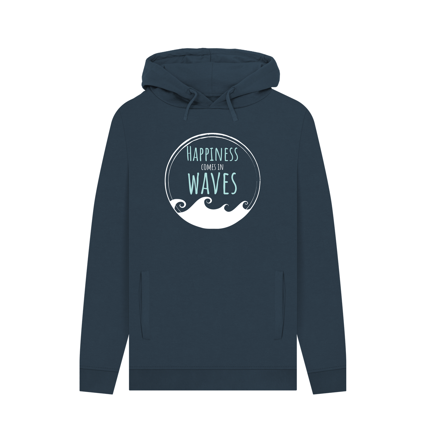 Navy Printed Hoody Front
