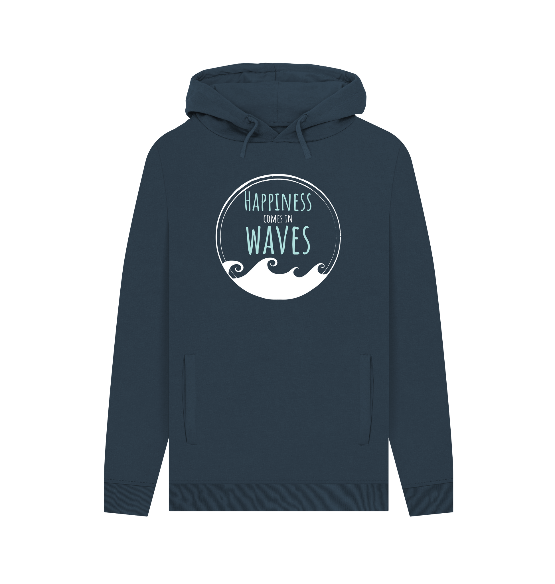 Navy Printed Hoody Front