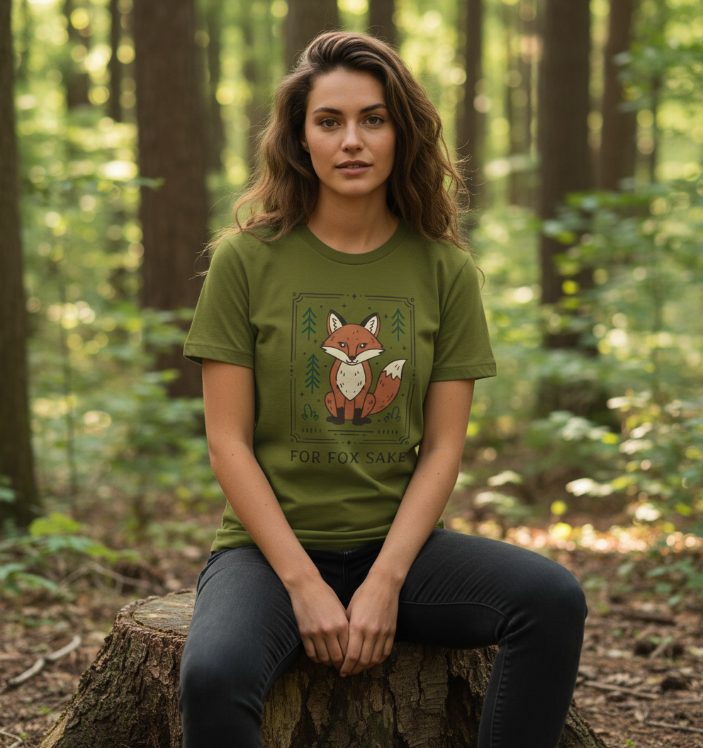 Moss Green Printed T-shirt Front