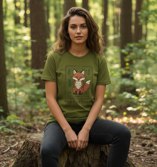 Moss Green Printed T-shirt Front