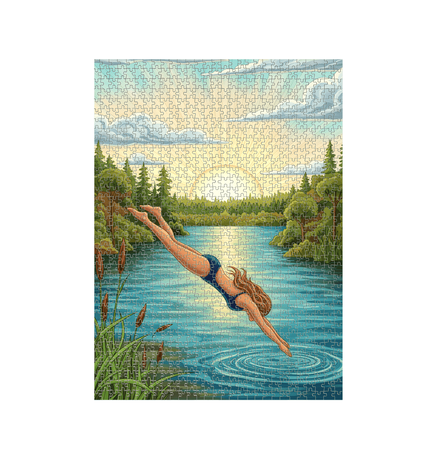 White Jigsaw Puzzles Front