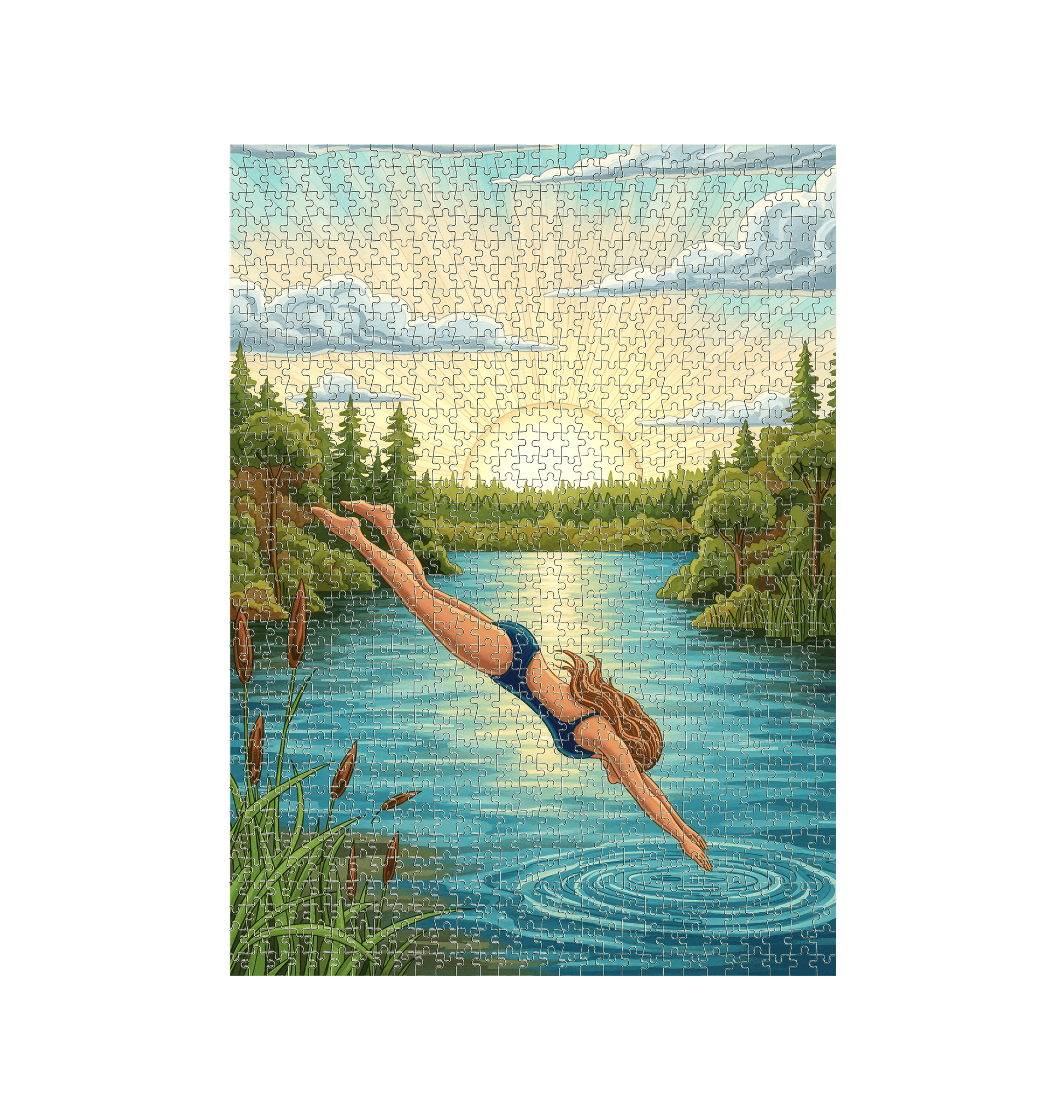 White Jigsaw Puzzles Front