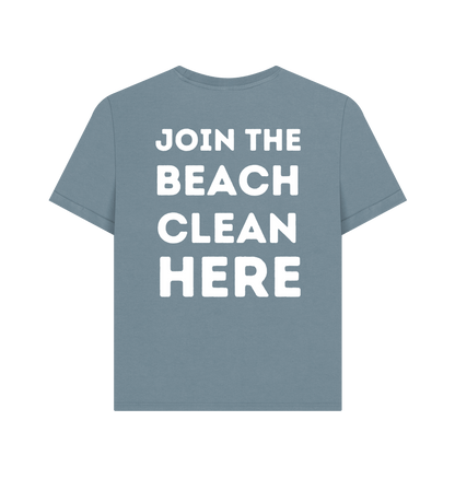 Stone Blue Printed T-shirt Back