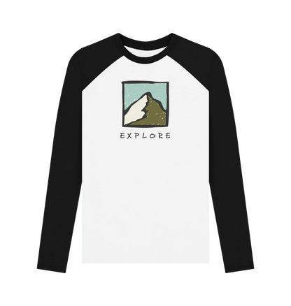 Black-White Printed Baseball T-shirt Front