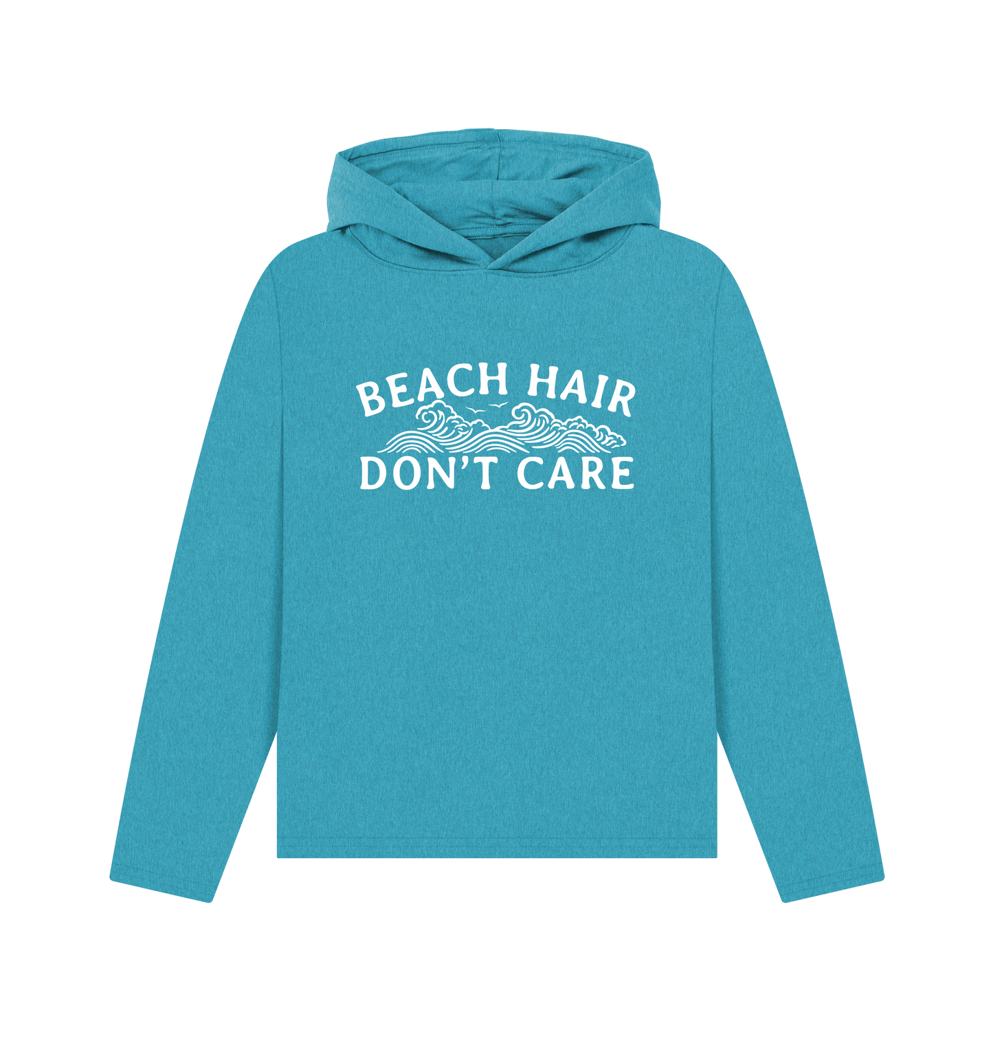 Ocean Blue Recycled Hoody Front