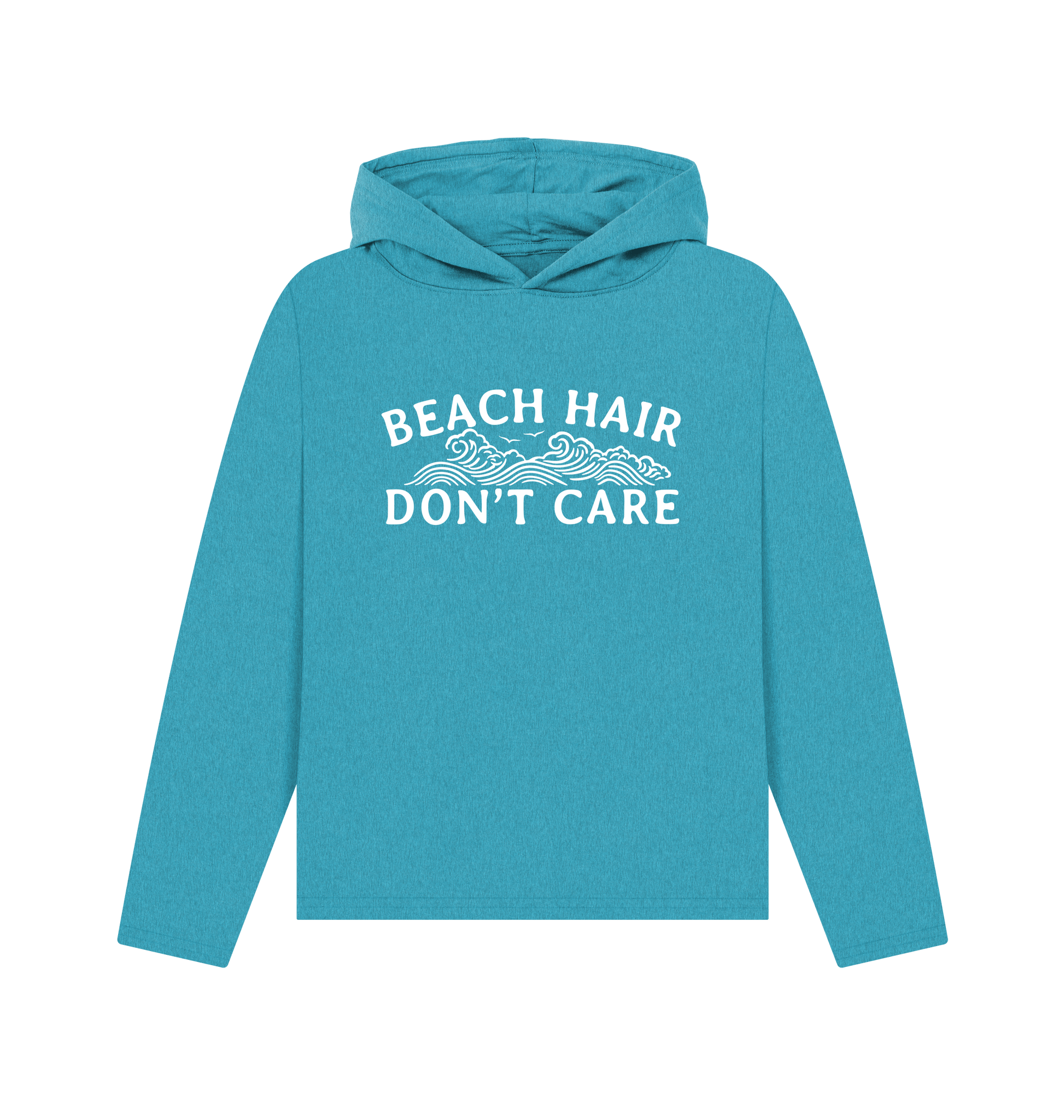 Ocean Blue Recycled Hoody Front