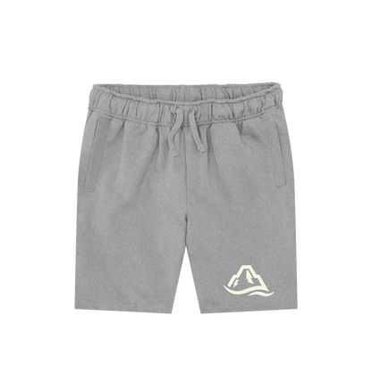Athletic Grey Printed Mens Shorts Front