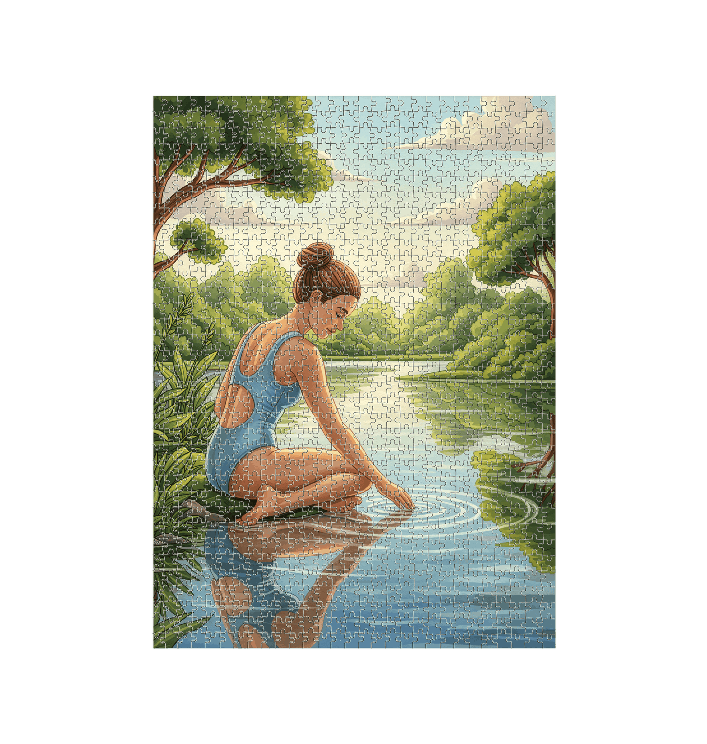 White Jigsaw Puzzles Front