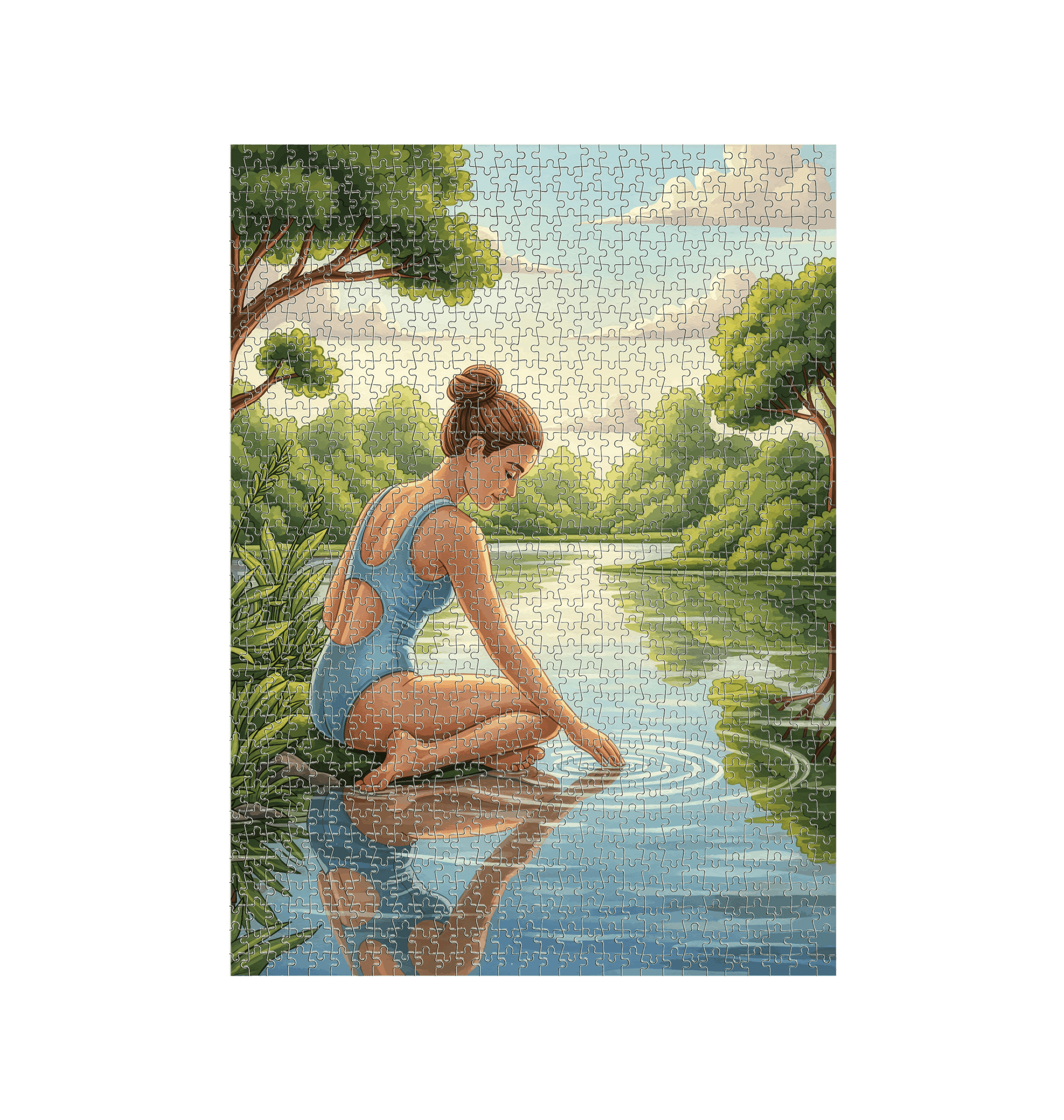 White Jigsaw Puzzles Front