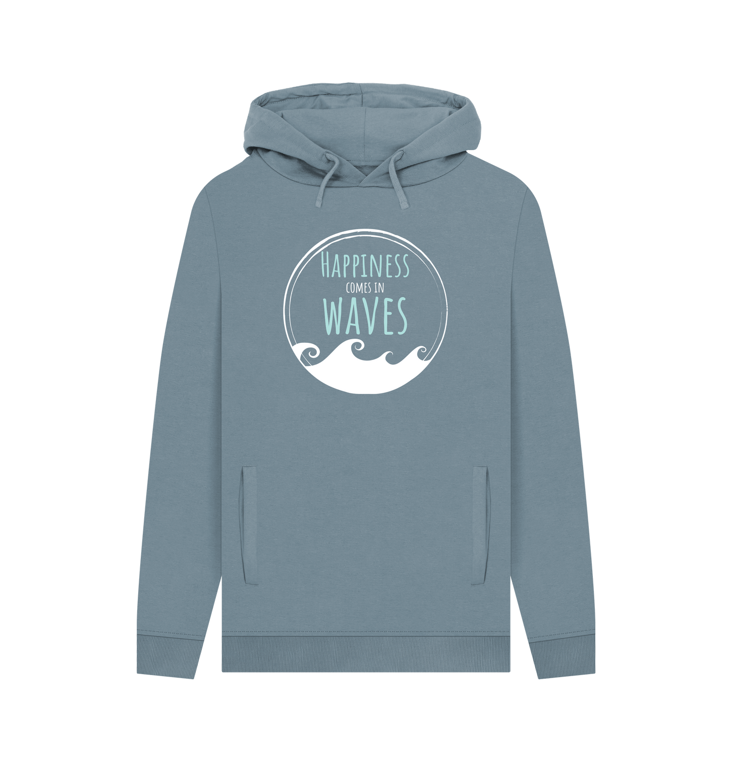 Stone Blue Printed Hoody Front