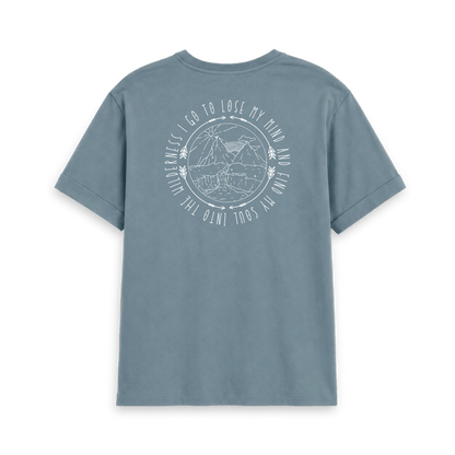 Stone Blue Printed T-shirt Back