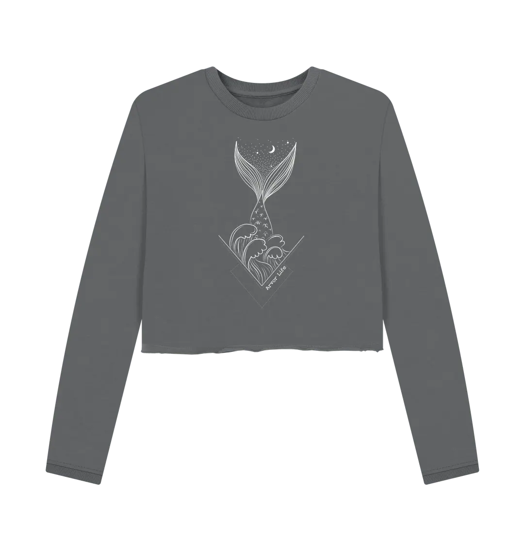 Slate Grey Printed Boxy Jumpers