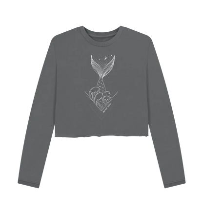 Slate Grey Printed Boxy Jumpers