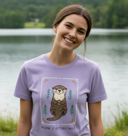 Lilac Printed T-shirt Front