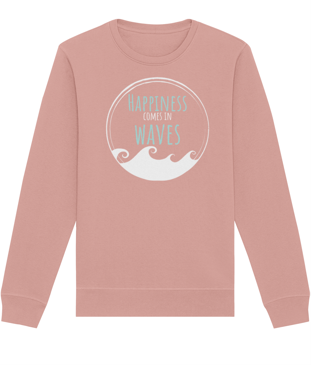 Happiness Comes in Waves Organic Cotton Sweatshirt | Arvor Life