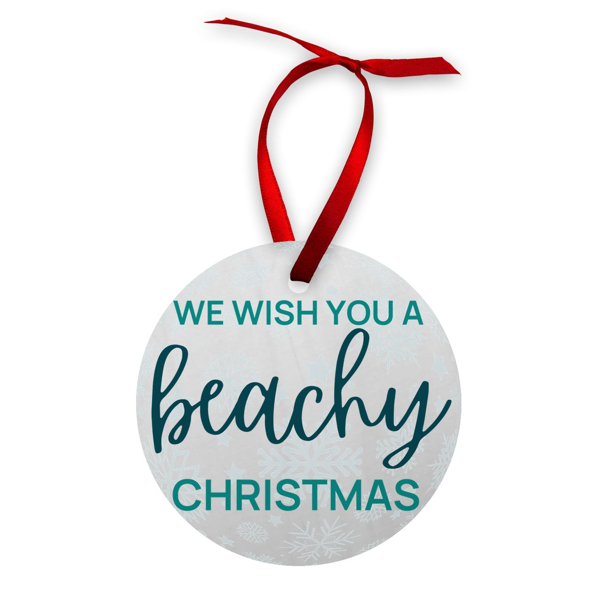 We Wish You A Beachy Christmas Wooden Christmas Decoration