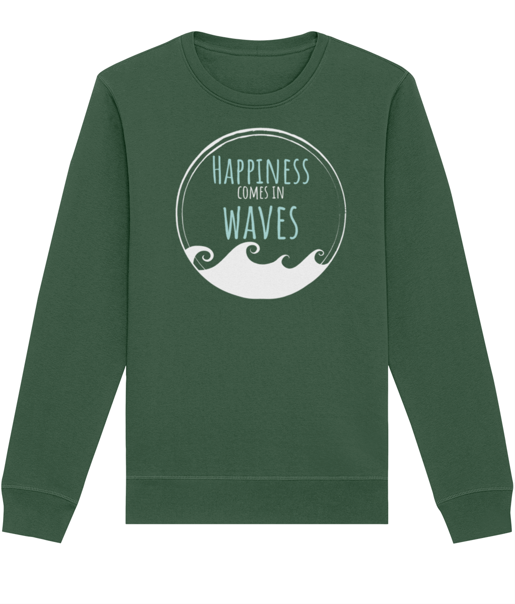 Happiness Comes in Waves Organic Cotton Sweatshirt | Arvor Life