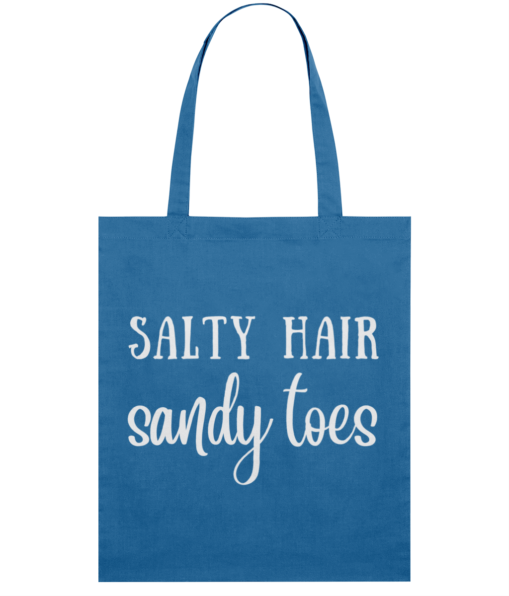 Salty Hair Sandy Toes Organic Cotton Tote Bag