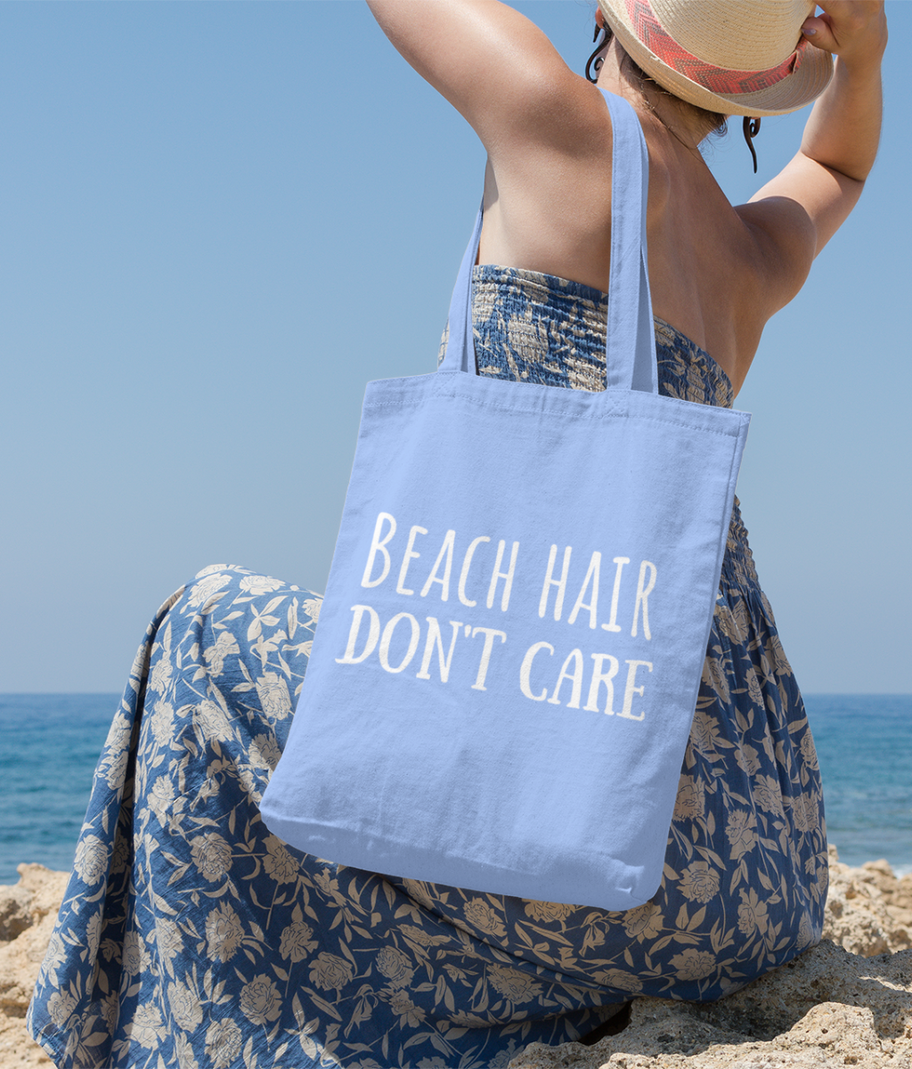 Beach Hair Don't Care Organic Cotton Tote Bag