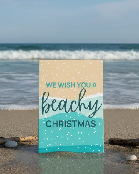 We Wish You A Beachy Christmas Greeting Card Prodigi