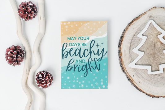 Beachy and Bright Christmas Greeting Card