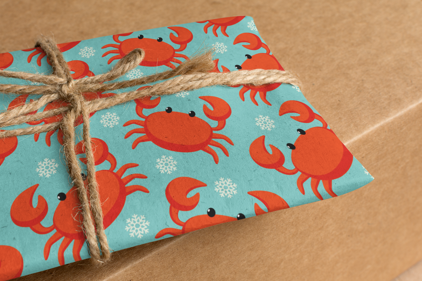 Christmas Crabbies Eco-friendly Wrapping Paper