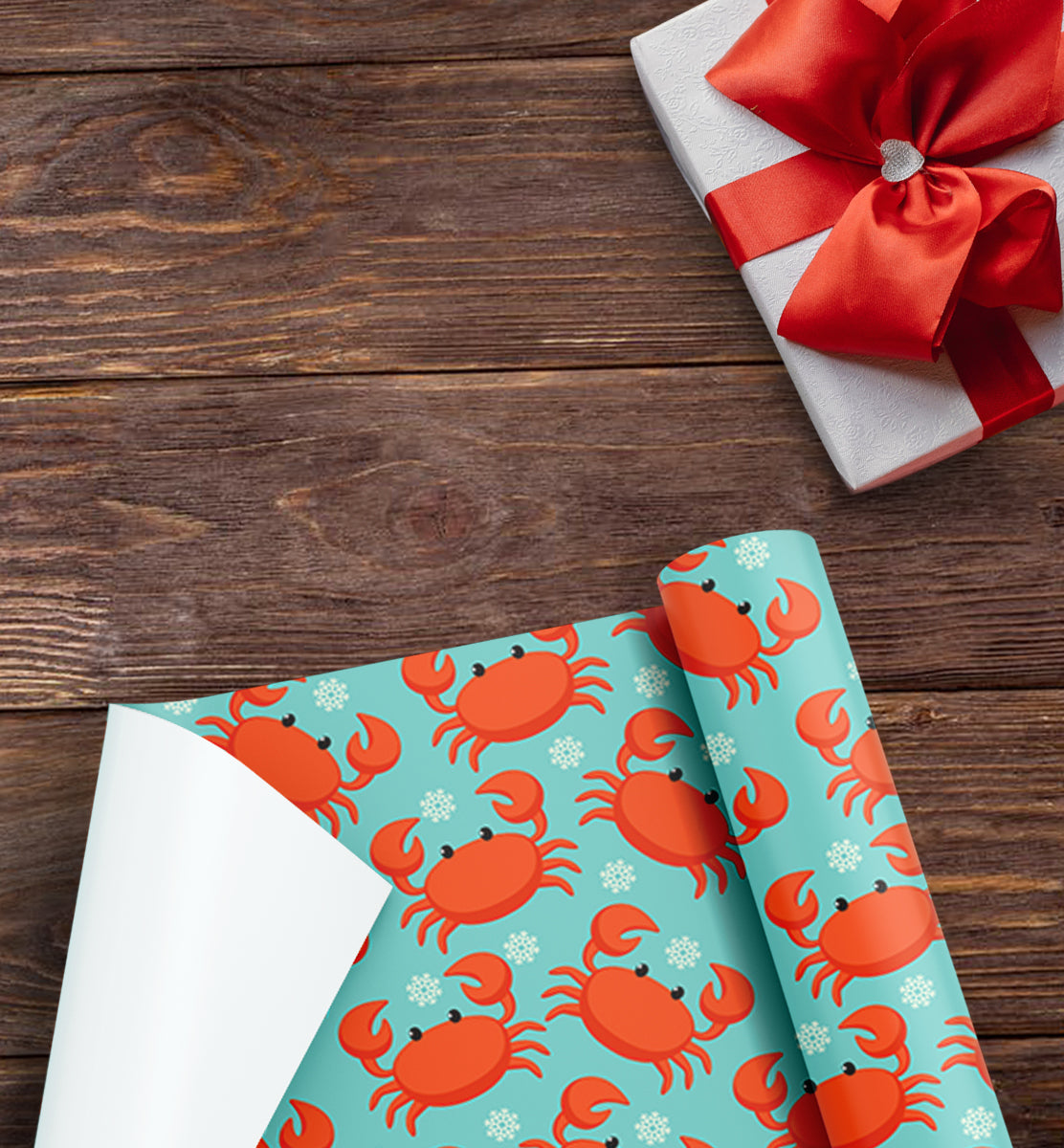 Christmas Crabbies Eco-friendly Wrapping Paper