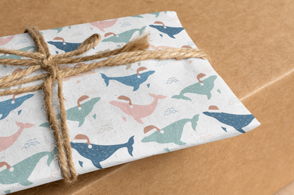 Jolly Whales Eco-friendly Wrapping Paper