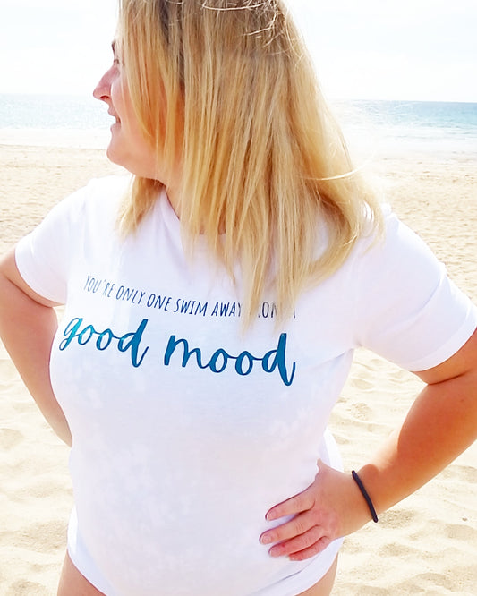 You're Only One Swim Away from a Good Mood Unisex Organic Cotton T-shirt