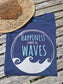 Happiness Comes In Waves Unisex Organic Cotton T-shirt