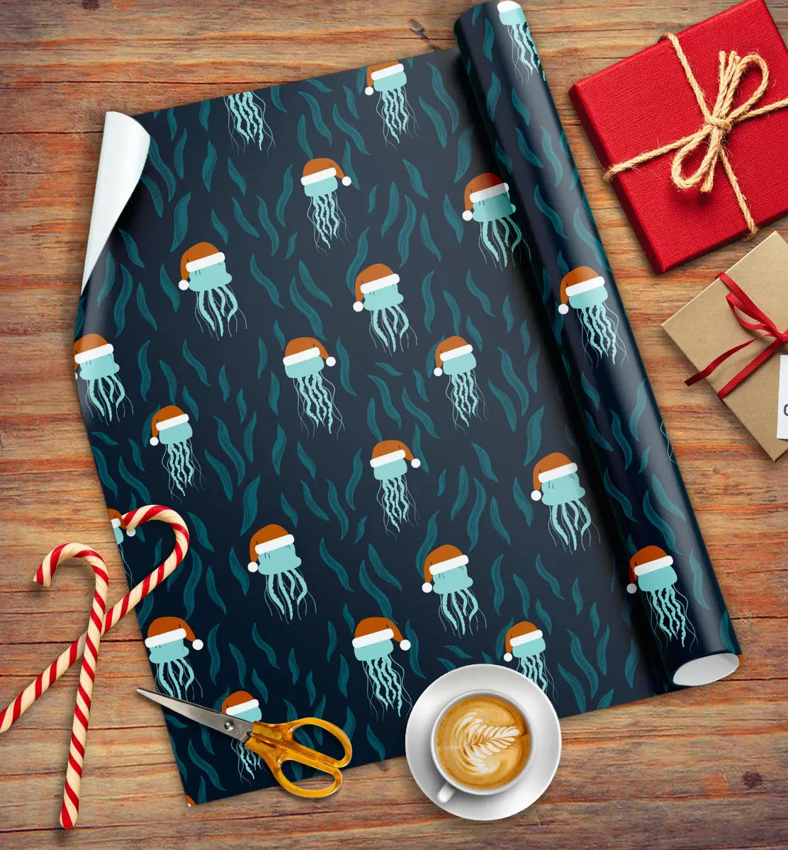 Jingly Jellyfish Eco-friendly Wrapping Paper Arvor Life