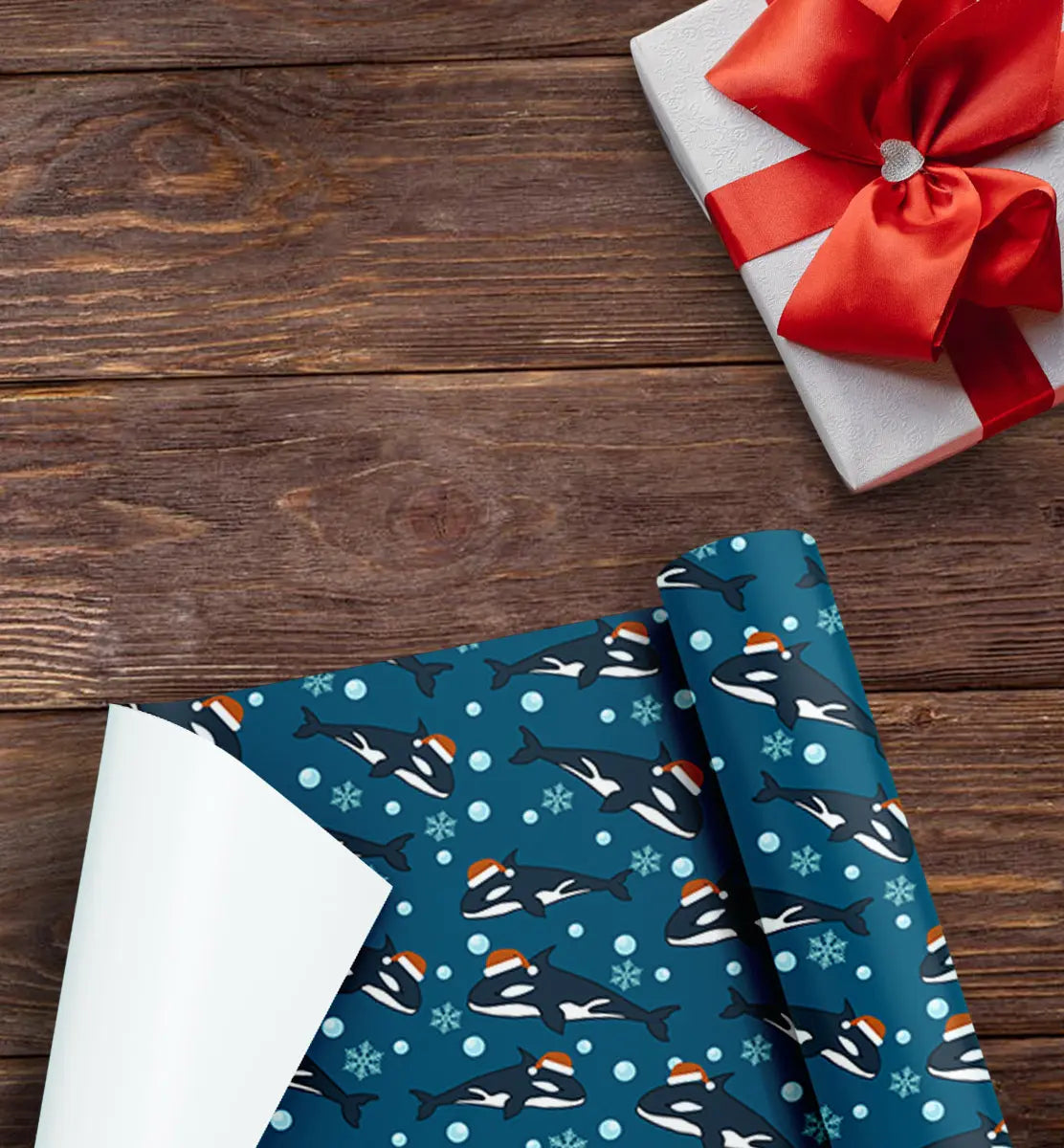Marine Animal Christmas Gift Wrap