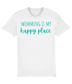 Swimming Is My Happy Place Unisex Organic Cotton T-shirt