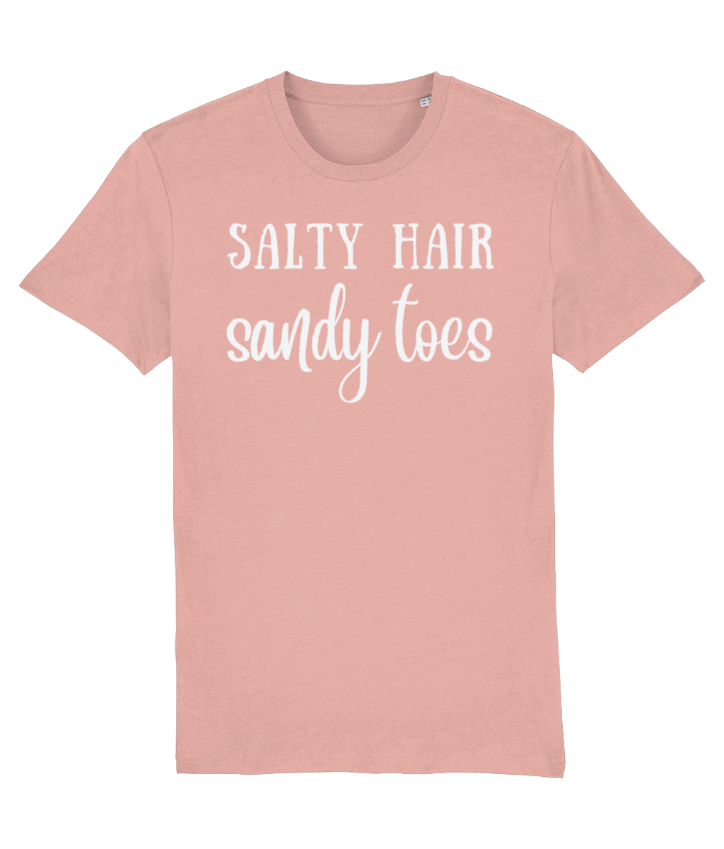 Salty Hair Sandy Toes Unisex Organic Cotton T-shirt