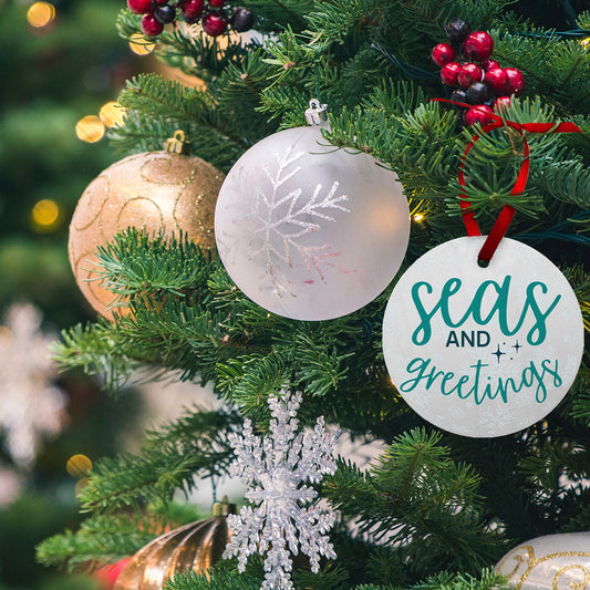 Seas and Greetings Wooden Christmas Decoration