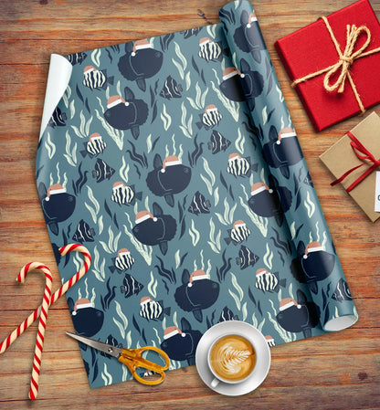 Santa Sunfish Eco-friendly Wrapping Paper Arvor Life