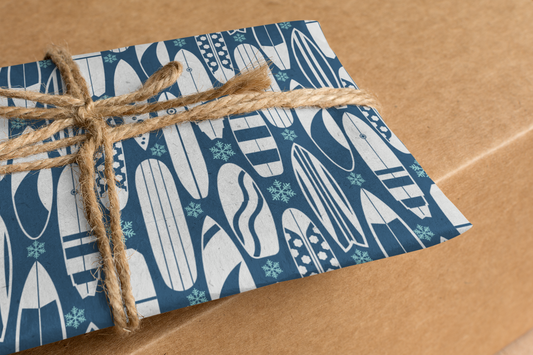 Surfin' Snowflakes Eco-friendly Wrapping Paper