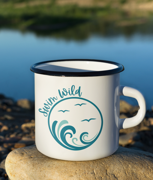 Swim Wild Enamel Mug