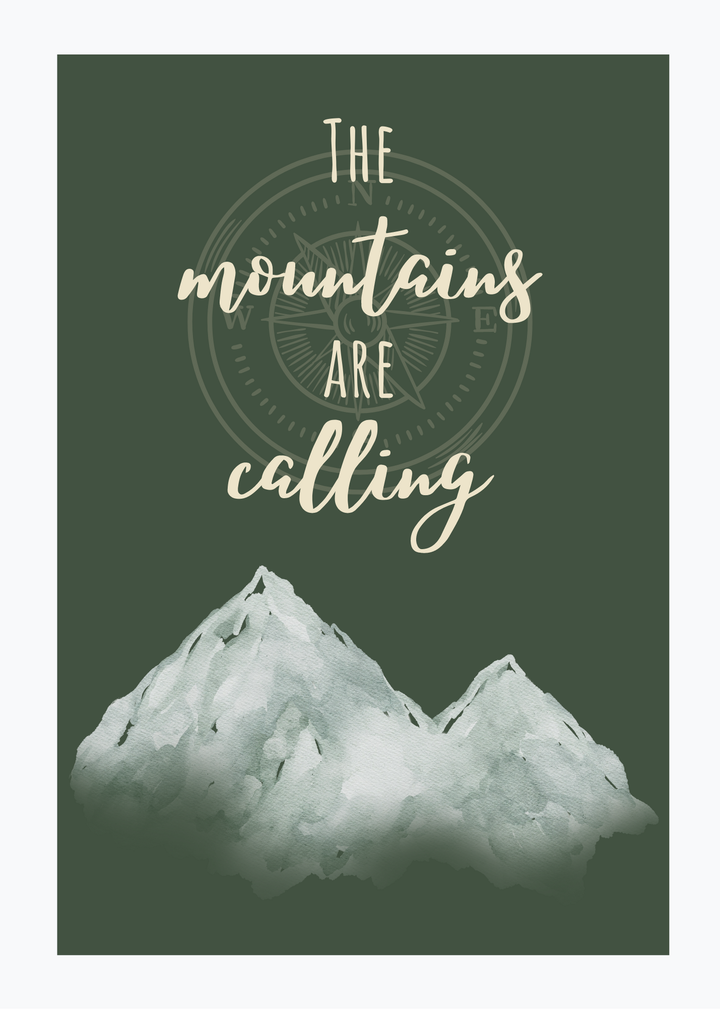 Mountains Are Calling Wall Art: Digital Download and Printer-friendly