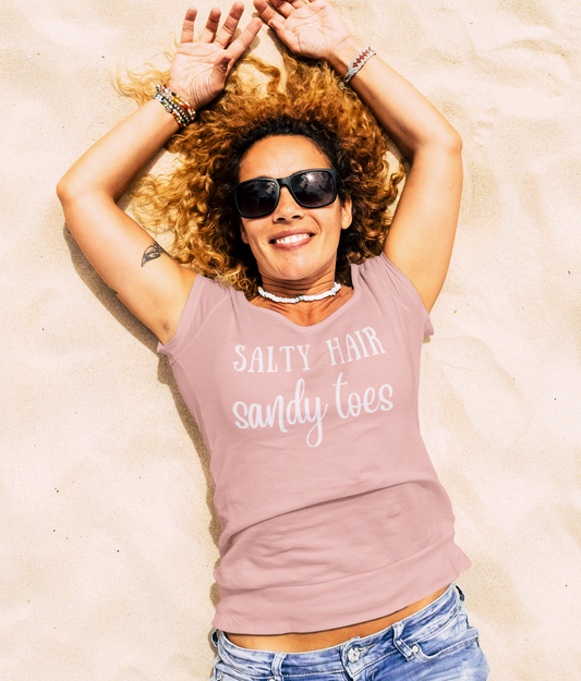 Salty Hair Sandy Toes Unisex Organic Cotton T-shirt
