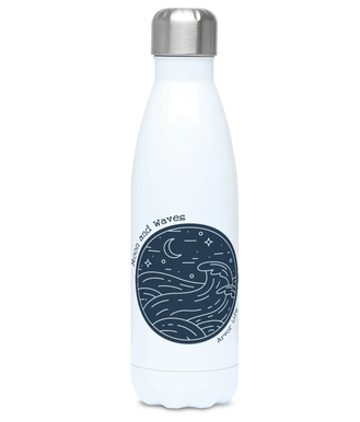 Moon and Waves 500ml Water Bottle