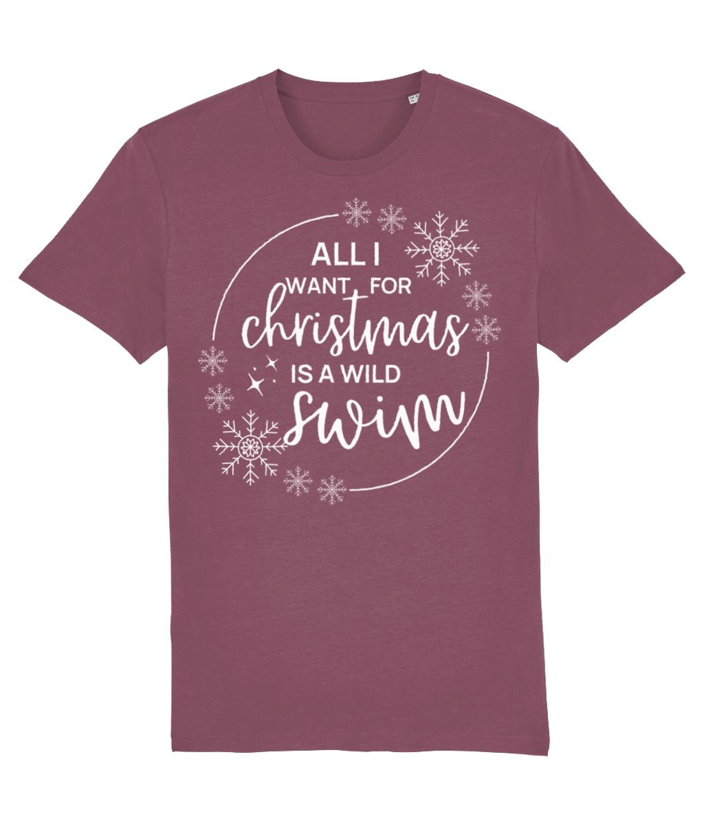 All I Want is a Wild Swim Christmas Organic T-shirt